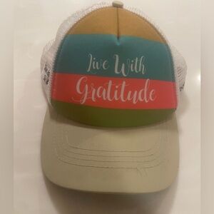 Colorful 'Live With Gratitude' Cap
